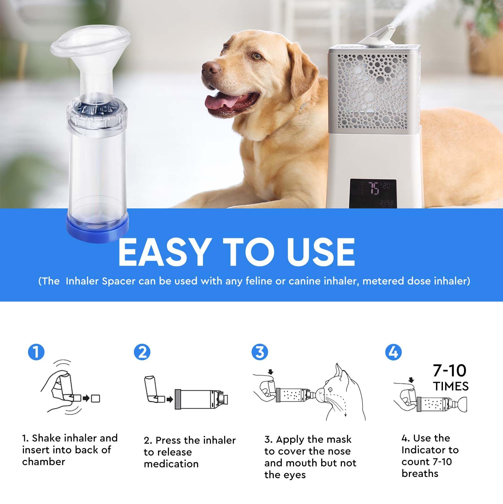 Snapklik.com : Cat Inhaler Spacer, Aerosol Chamber Mask For Pets ...