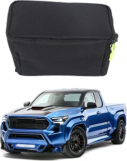 Under Seat Storage Bag Compatible with 2024 2025 2026 Toyota Tacoma | Rear Seat Storage Organizer Storage Tool Kits Pocket Interior Accessories Oxford Cloth Black (Left Side)