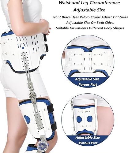 Miniatura 4 de SFKLYU Soporte ortopédico de cadera ajustable para cadera, rodilla, tobillo, pie, ortopedia, soporte de fijación de articulación de cadera, soporte