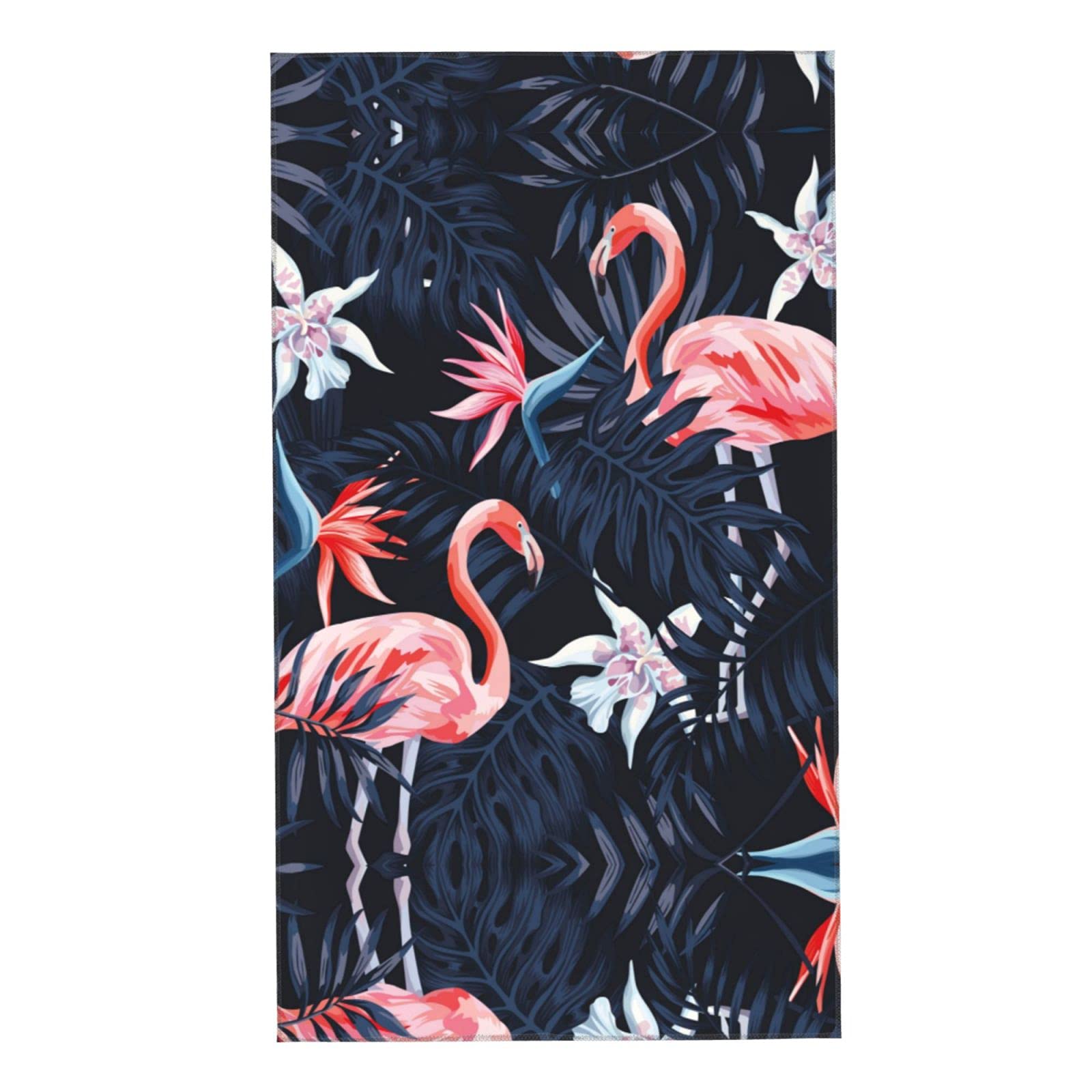 SCIXITI Jungle Pink Flamingo Fingertip Towels Bathroom Spa Multipurpose Decorative Absorbent Soft Gym Hotel Beach Cooling Towels