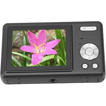 Digital Camera 12 MP 1080P Camera with 16x Zoom One Operation 2.4 Inch TFT Screen for Students Vlogging Black