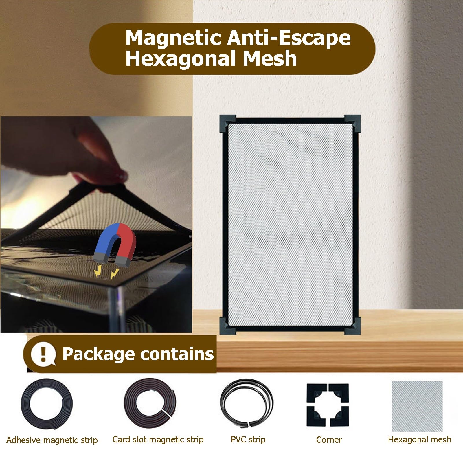 Couvercle D'Aquarium Magnétique Anti-Saut DIY 150x50CM