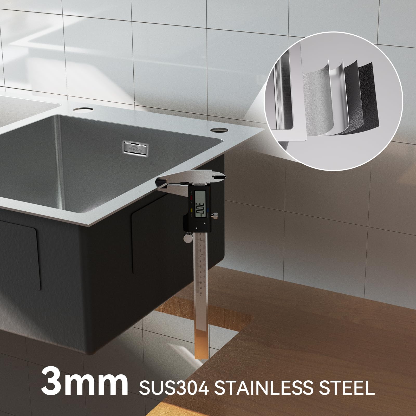 CECIPA Lavello Cucina 2 Vasche in Acciaio Inox - 75x45 cm, Lavabo Cucina Include Dispenser Sapone, Sifone e Gruppo di Scarico