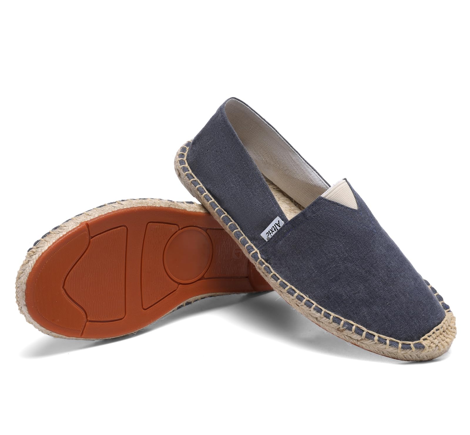 Altxic Herren Komfort Canvas Slip auf Espadrilles Flache Denimblau 43 EU