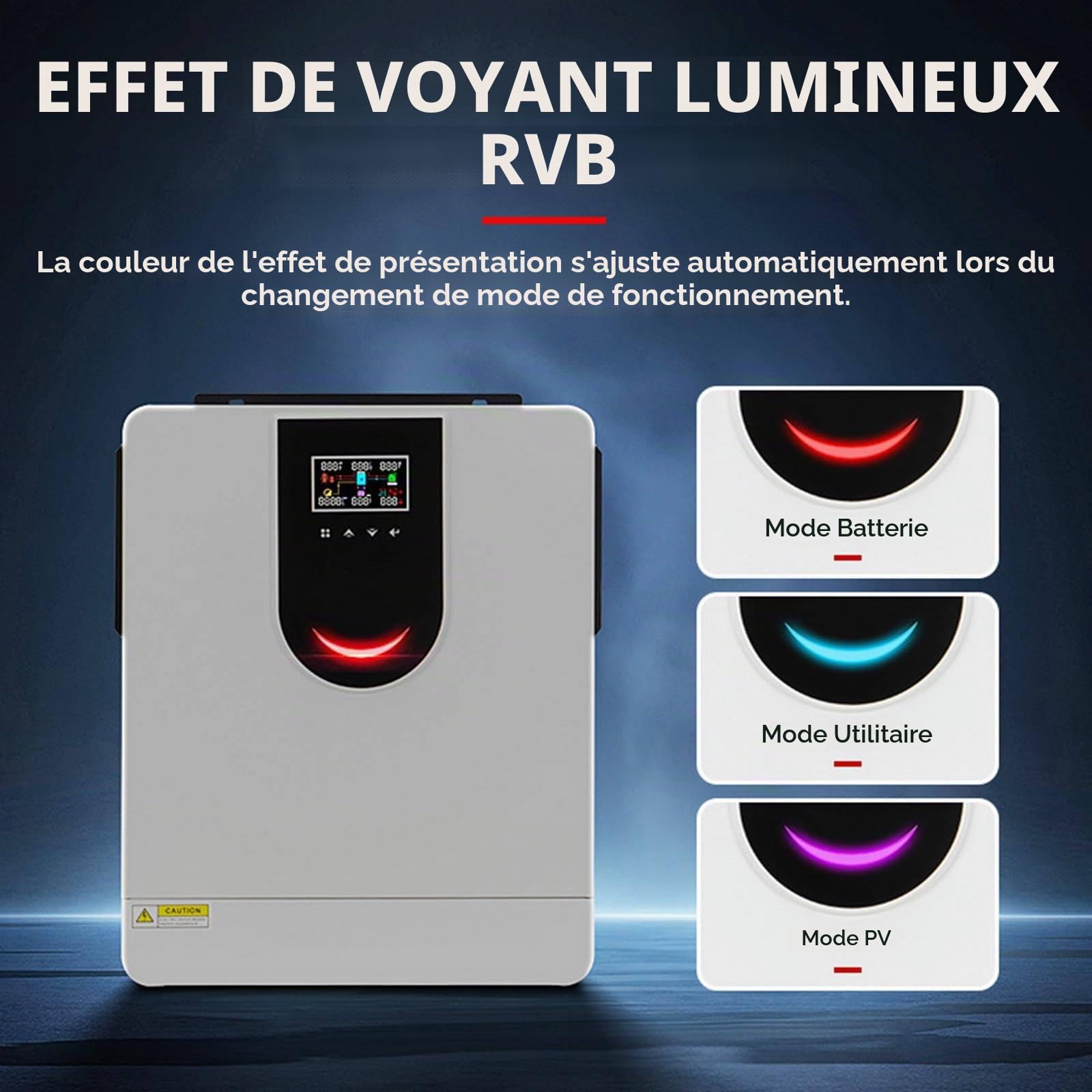 Onduleur Solaire Hybride (1000-10200W), Onduleur à Onde SinusoïDale Pure 12V 24V 48V à Usage Domestique, éCran LCD, avec ContrôLeur De Charge Mppt 40/80/120/160A,DC12V-1000W