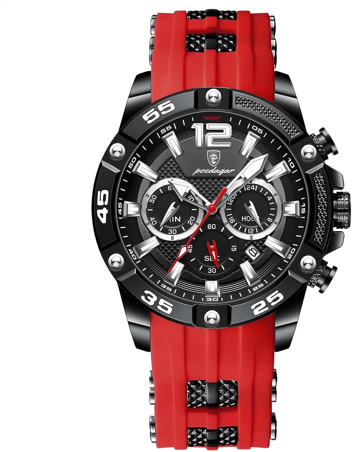 Montre Homme POEDAGAR Quartz - BLACK & GOLD COLOR - Acier Inox