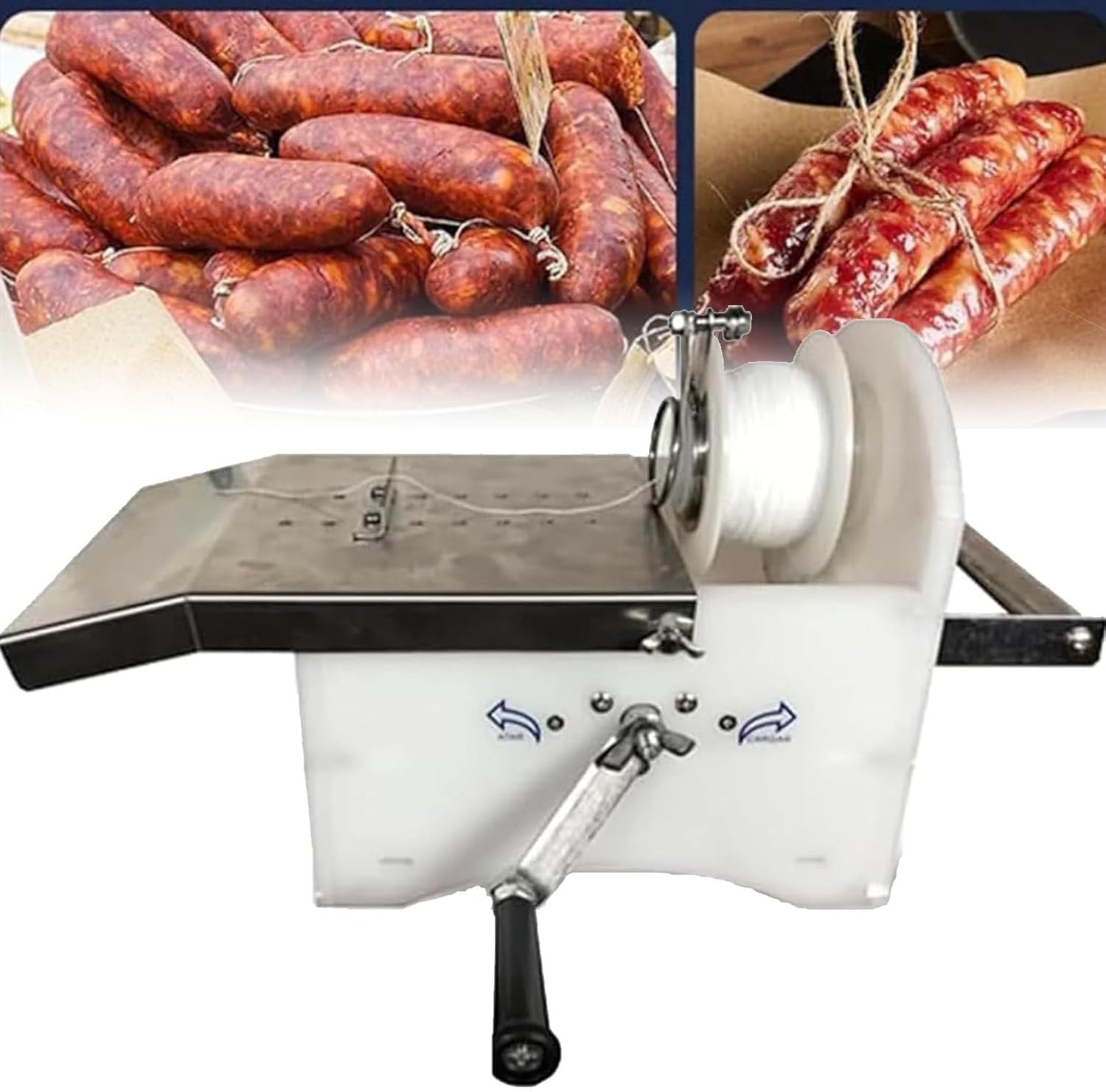 Hand Sausage Linker Knot Tying Machine, Commercial Stainless Steel Manual Hand-Rolling Sausage Tying & Knotting MachinehkMBJ17622