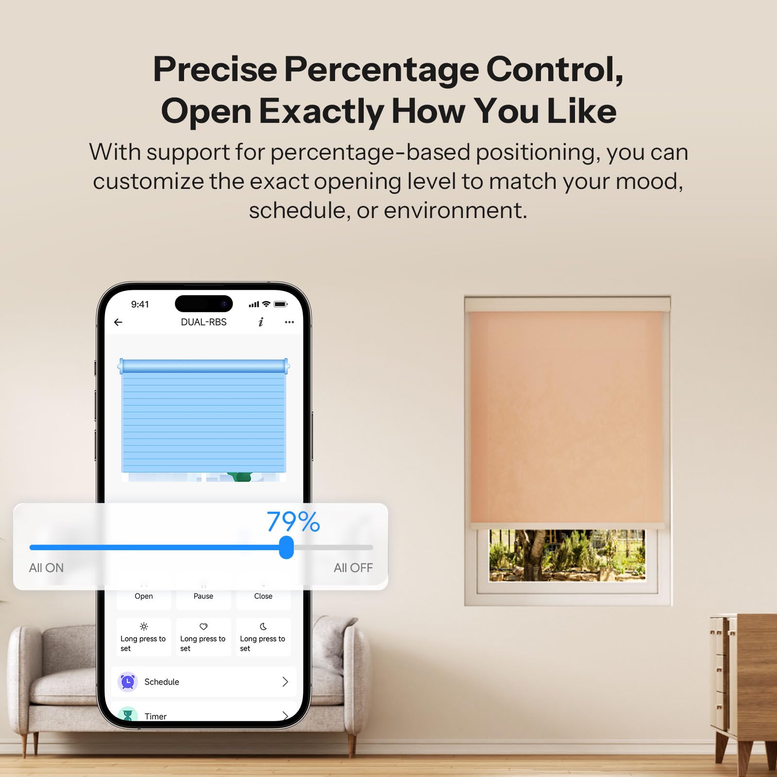 SONOFF Interruptor Zigbee para Persiana enrollable MINI-ZBRBS, Tamaño Mini, Control Porcentual, Repetidor Zigbee, Compatible con Alexa/Google Assistant/Home Assistant, Neutro Requerido, 1 Unidad