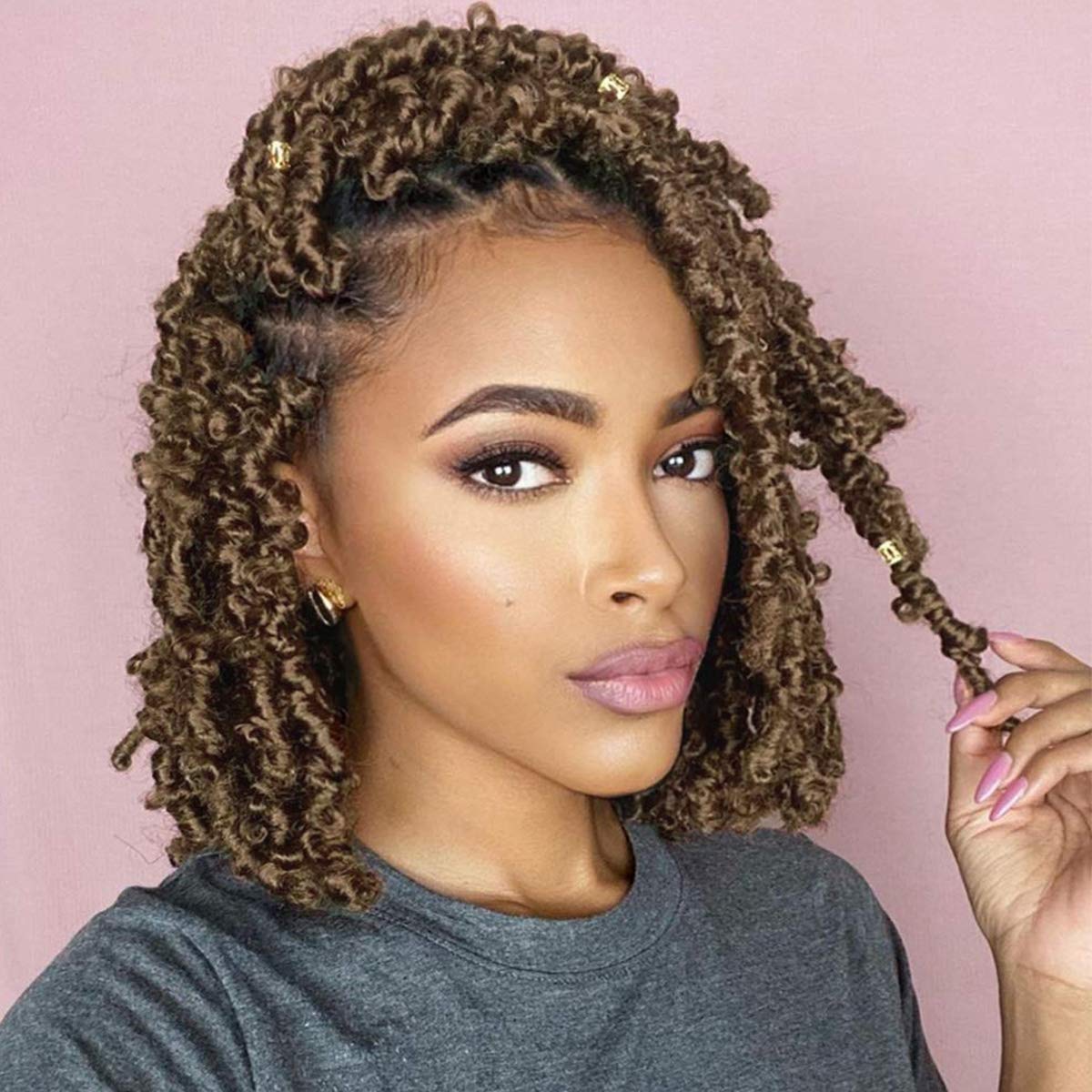 Buy 6 Packs Butterfly Locs Crochet Hair 12 Inch Pre-looped Bob