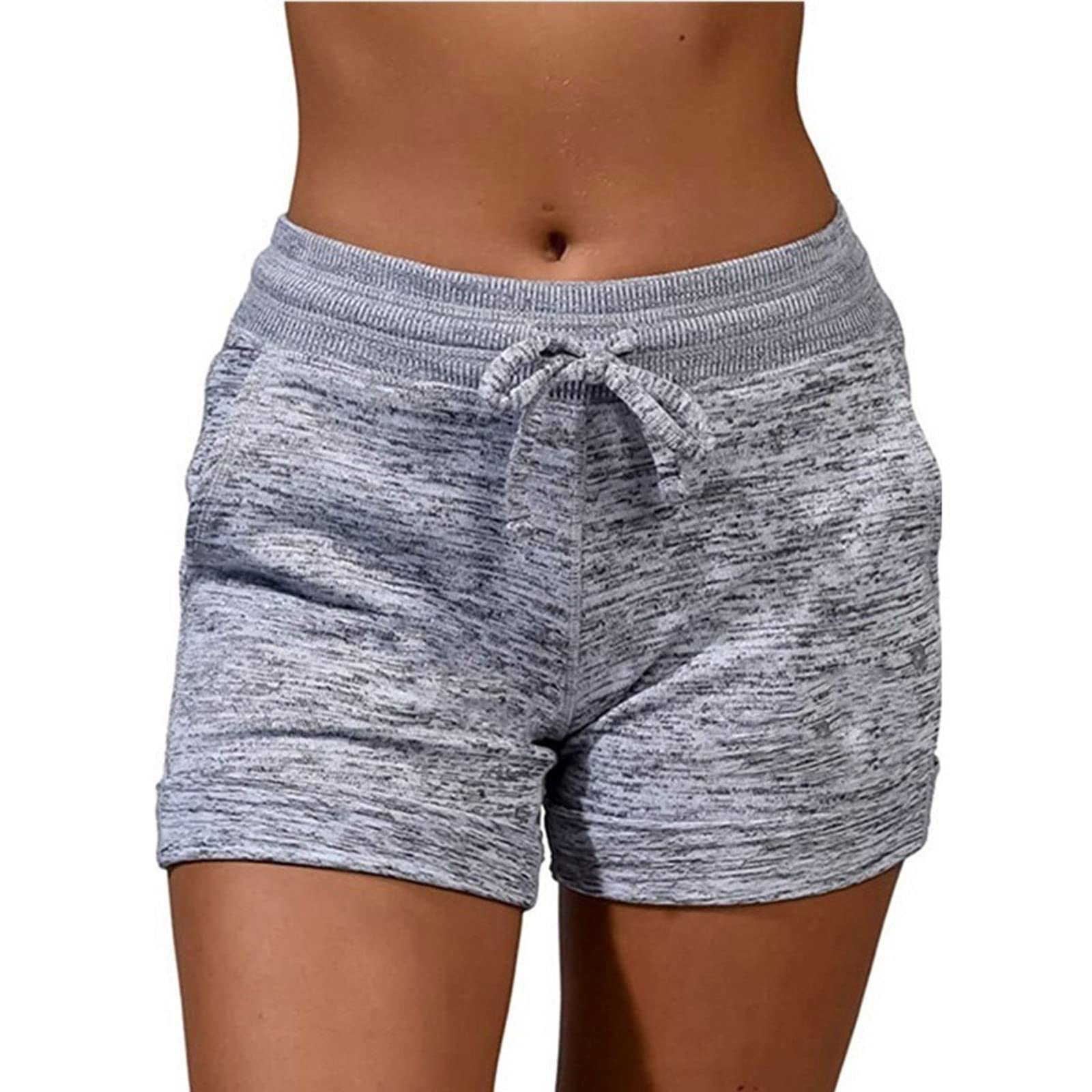 MABIBIMABIBI plus size shorts for women Summer WomenShorts Love Letters Printed Shorts Stretch Low Waist Women Sexy Beach Fitness Shorts WomenLarge Size (Color : Hortel�, Size : 5XL)