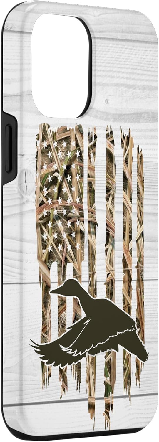 Camo Duck Hunter - Camouflage American USA Flag Duck Hunting Case for iPhone 12 Pro Max