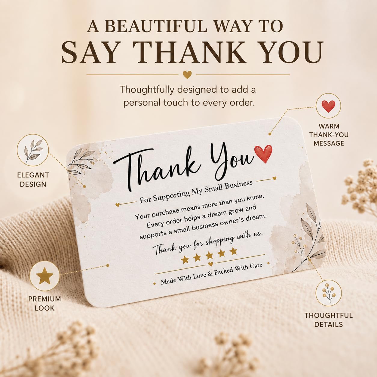 Thank You Cards for Small Business - 100 Pack -6