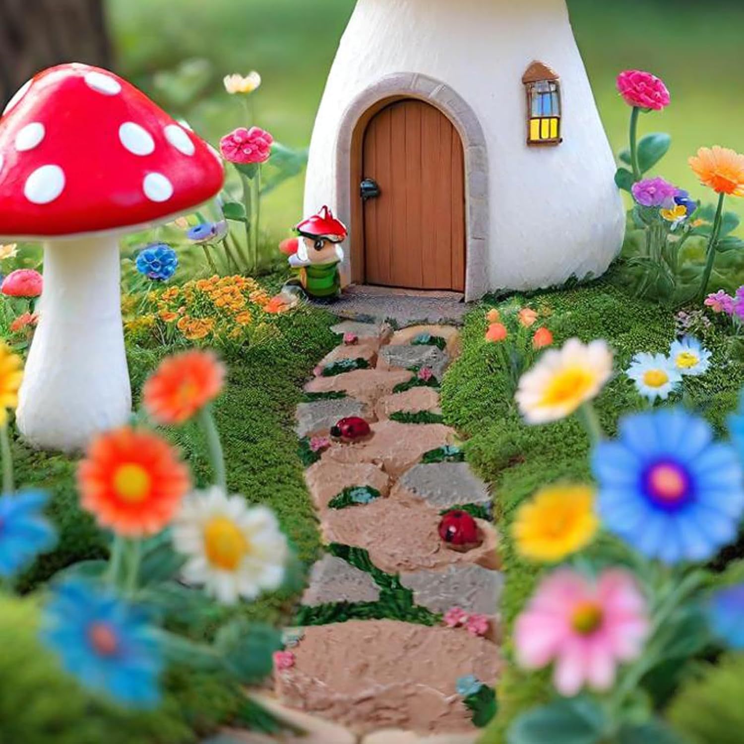 Fairy Garden Walkway Path, Mini Pathway, Miniature Fairies Gardens Accessories, Dollhouse Road Way,Micro Mini Path Road for Fairy Gardens, Enchanted Garden Path