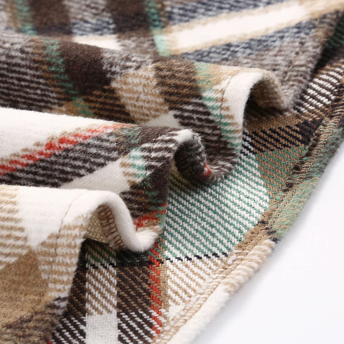 IDEALSANXUN geruite wollen damesrokken, elastische taille, A-lijn, plooirokken, tartan, lange rokken, 3XL