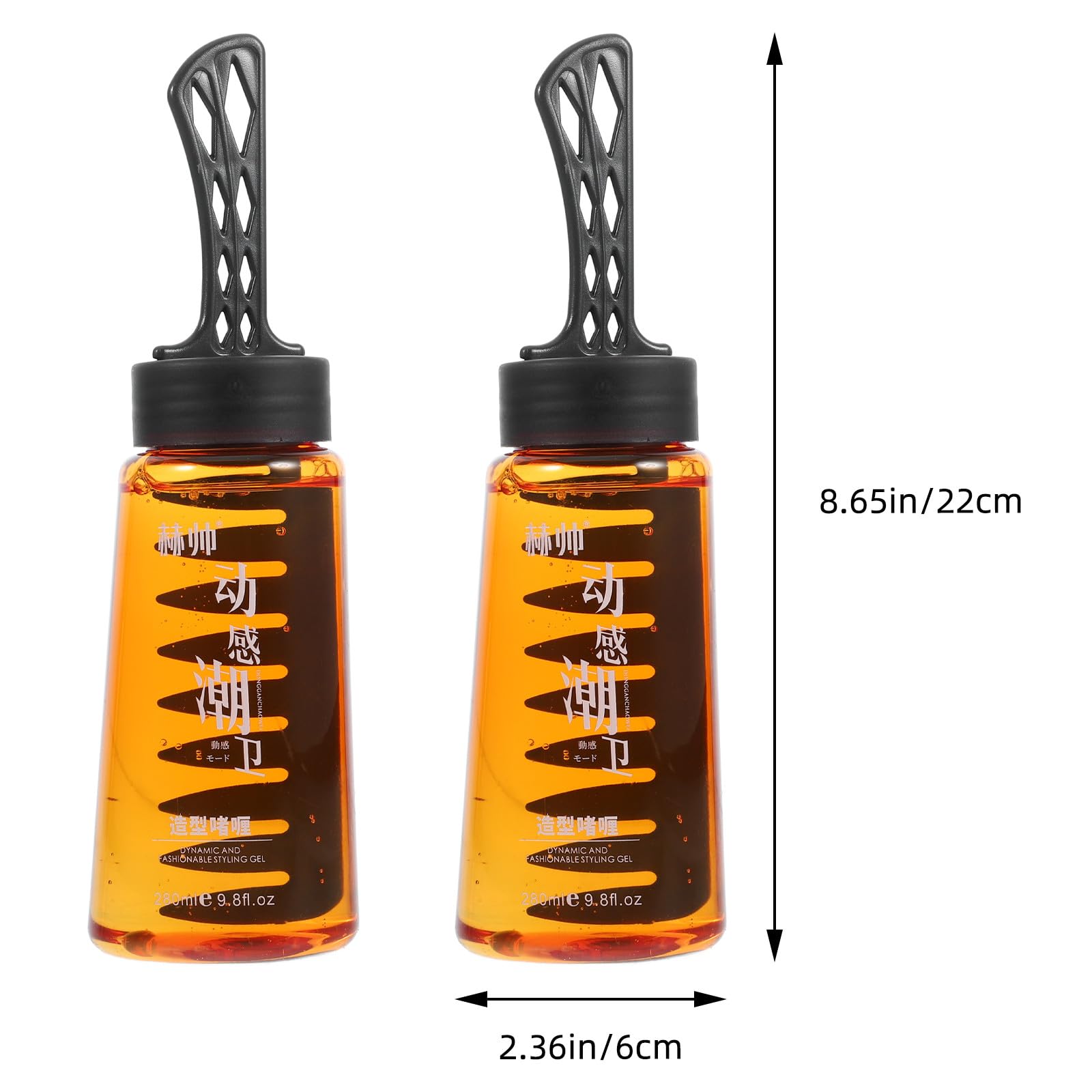 WOONEKY Gel Styling Uomo per da a Pettine con Pezzi Marrone e Chioma 2 in Idratante Plastico Facile per Uso Quotidiano Casa