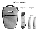 SIDRUM Polyester D2 DSLR Camera Bag, Camera Case with Adjustable Shoulder Strap, Compatible for Nikon, Canon, Sony Cameras - Waterproof - Anti Shock (Grey) gallery image