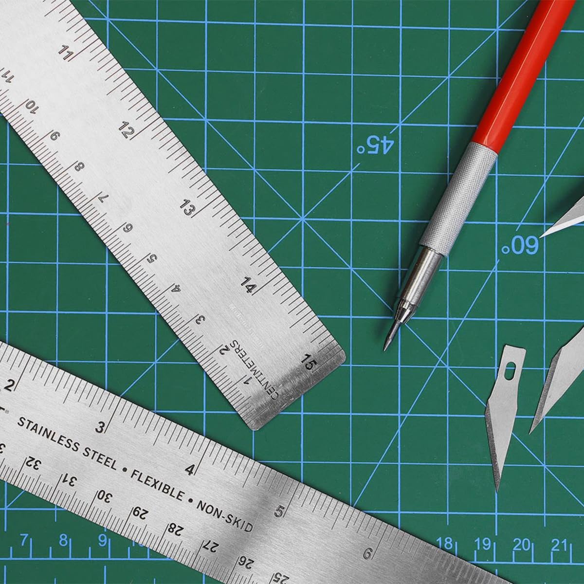 PRO ART Lineal aus Edelstahl, 45,7 cm 24-inch Stainless Steel Ruler