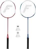Franklin Sports Badminton Racket & Birdie Set - 2 Player Kit for Kids & Adults, Durable Steel Frames & Precision Nylon Shuttlecocks
