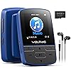 WOLFANG 64GB MP3 Players with Bluetooth 5.2, Sports Clip, Mini Size, Weigh 1 oz, HiF FM Radio, Voice Recorder, Earphones Included