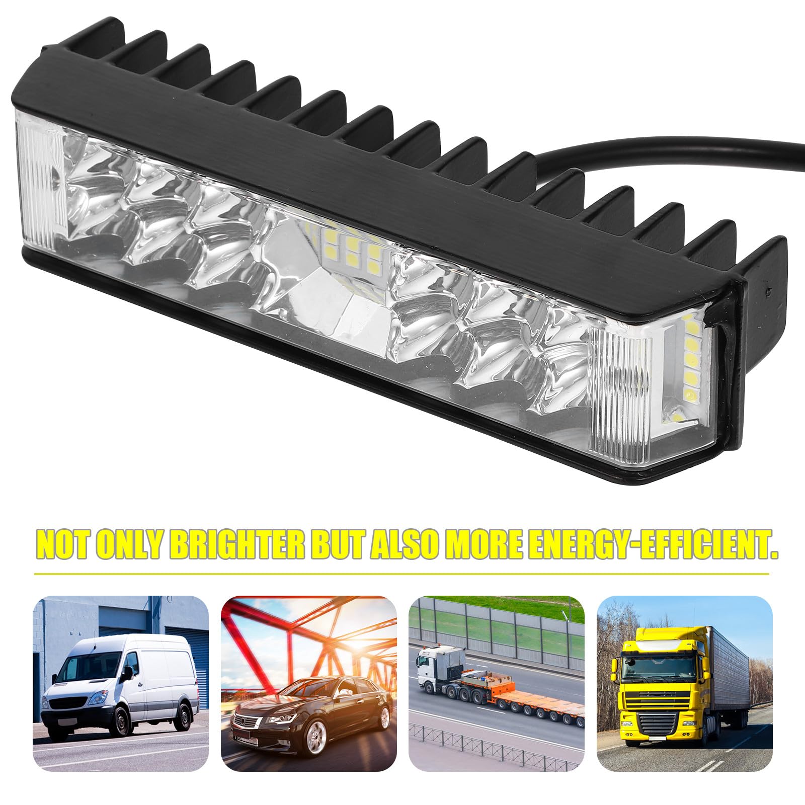 Zerodeko Par de Luces Delanteras LED para Motocicleta Aleación de Aluminio, Mejora la Seguridad en Paseos Nocturnos y Condiciones Climáticas Variadas