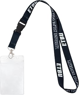 Desert Cactus East Texas Baptist University Lanyard ETBU Tigers Car Keys College ID Badge Holder Keychain Detachable Breakaway Snap Buckle (w/Pouch Black)