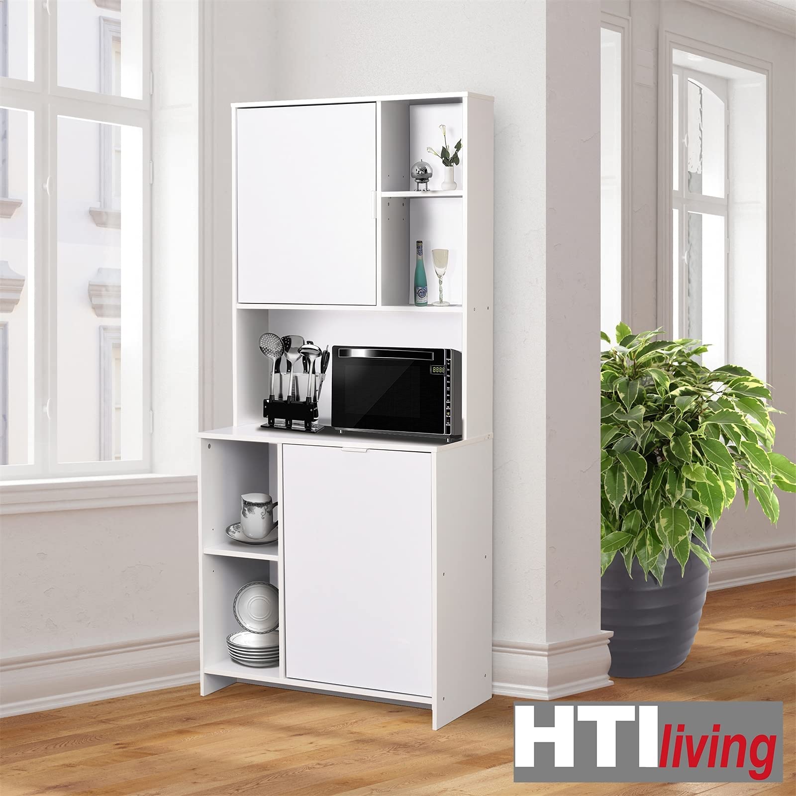 HTI living Küchenschrank Malin Weiß Küchenbuffet