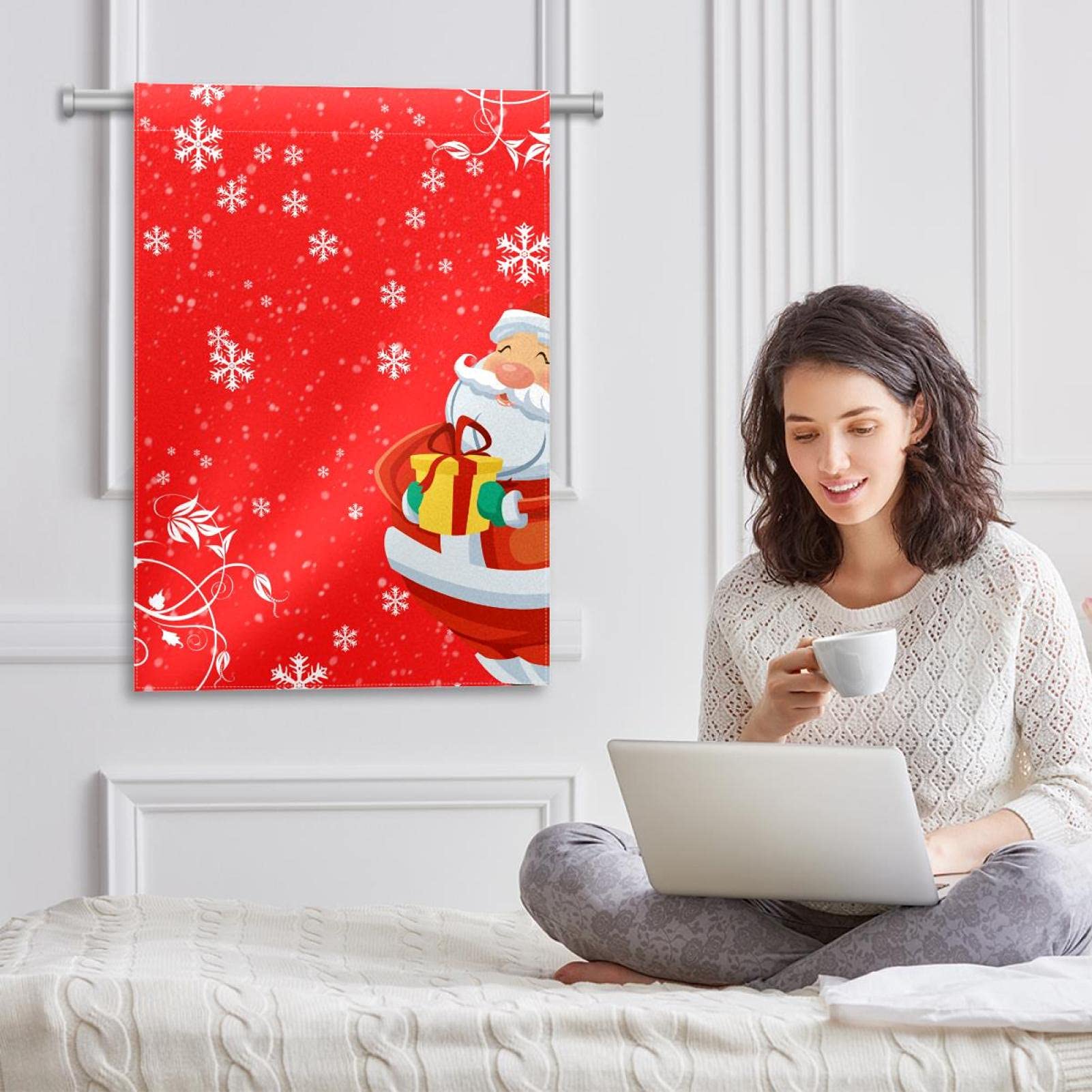 Weihnachtsflagge Für Draußen 28x40 Zoll – Doppelseitig Mit Kardinal & Schnee-Motiv | Wetterfeste Hof- & Garten-Deko