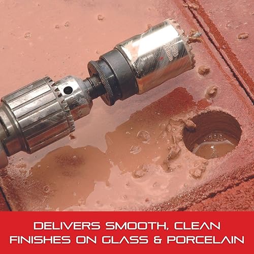 Miniatura 129 de Starrett Sierra de agujero de grano de diamante, ideal para perforar agujeros de diámetro pequeño, diámetro de 4-1/8 pulgadas, profundidad de corte