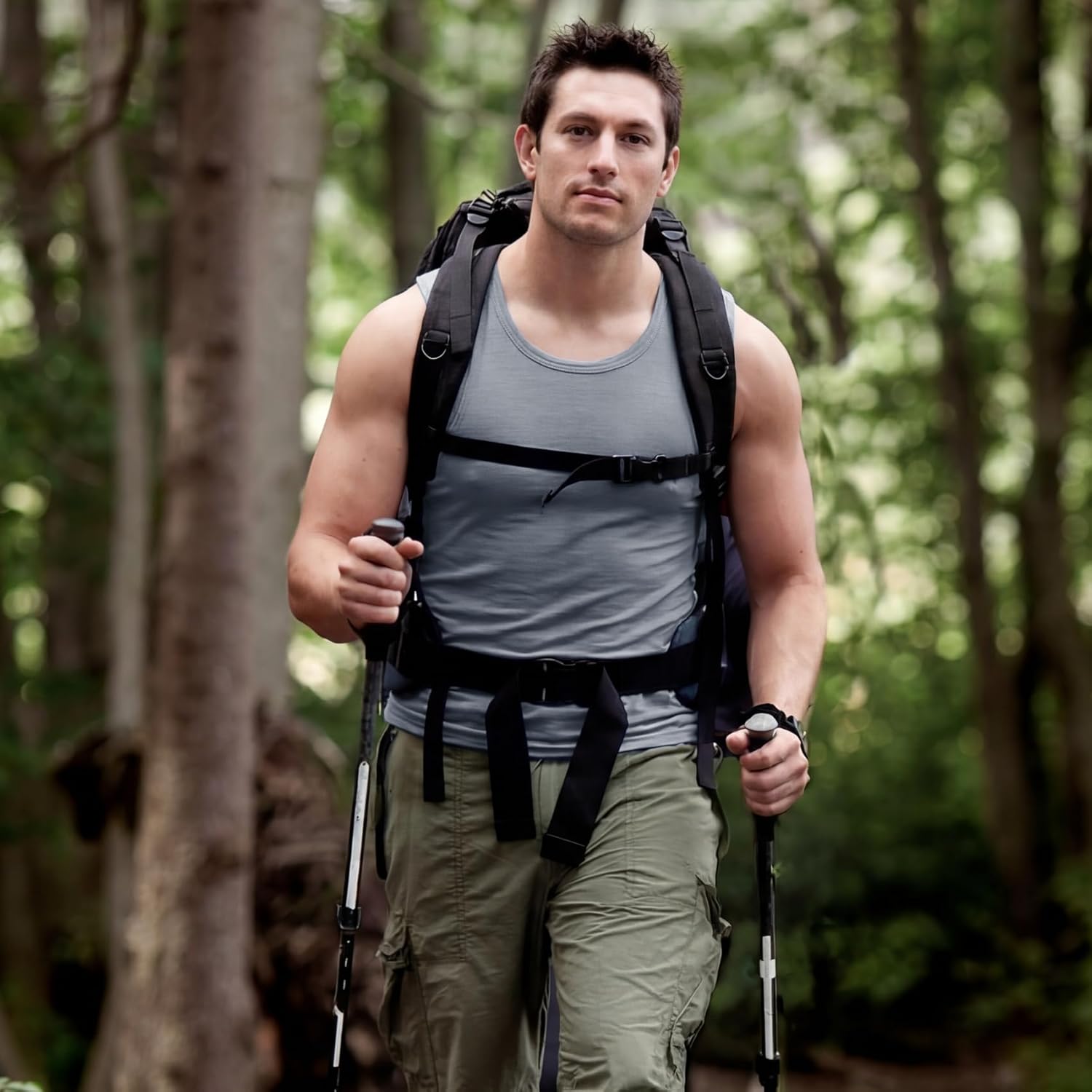 Men’s 100% Merino Wool Tank Top – 15.5Micron Base Layer Undershirt, Lightweight Breathable Vest for Hiking