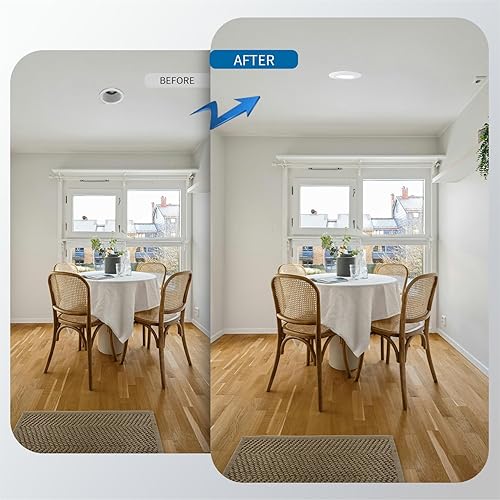 Miniatura 10 de Luces LED de 4 pulgadas ajustables empotradas retrofit downlight, 8.5 W  40 W, luz diurna de 5000 K, 500 lm, regulable, instalación de iluminación