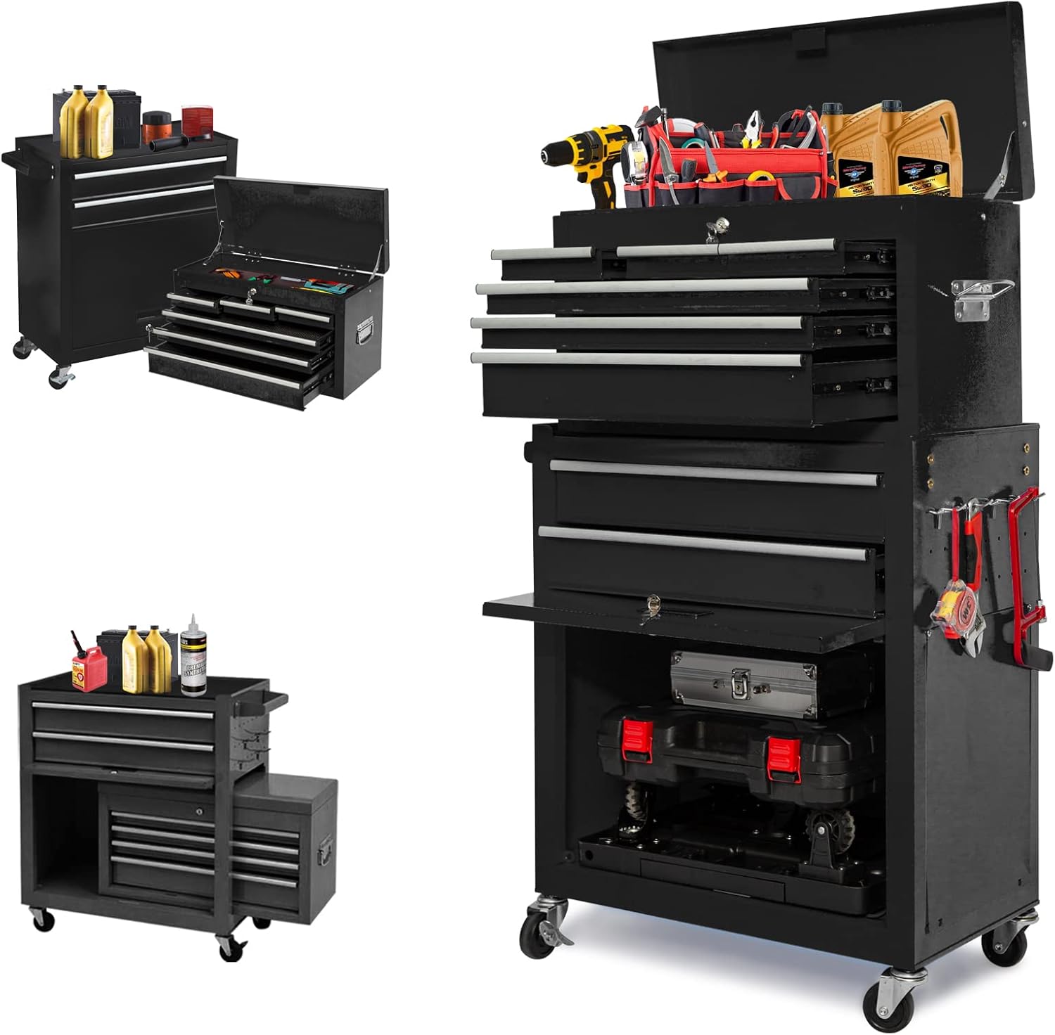 Buy 8Drawers Rolling Tool Box, Tool Chest with Wheels and Drawers, 2