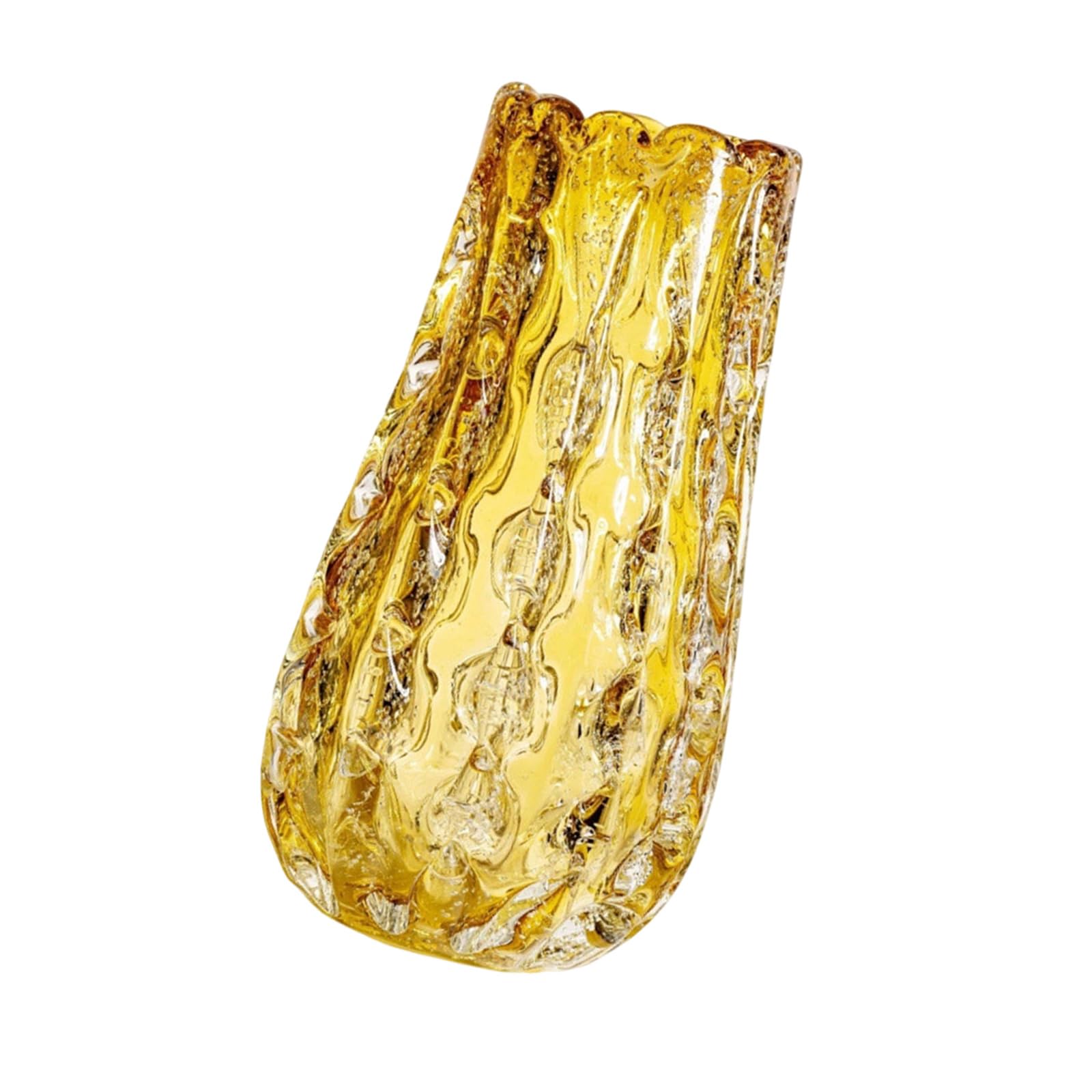 Florero de cristal con acento decorativo independiente, grande, D