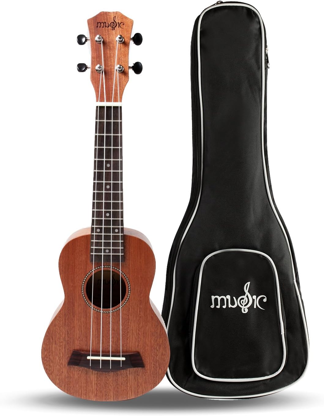 Makanu Ukulele Soprano Ukulele Mahogany 21 Inch Ukulele with Gig Bag for Beginner Matte Finish Ukulele