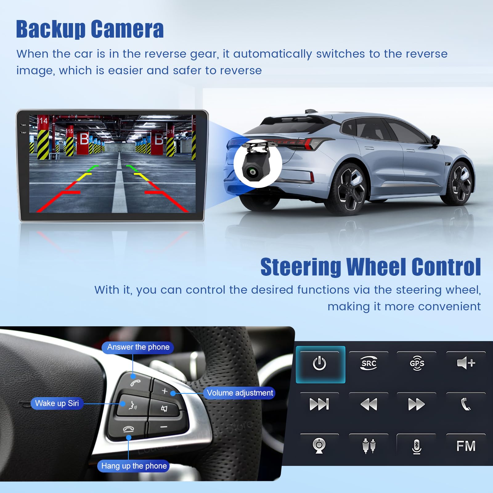 [4G+64G] Radio samochodowe Inefala Android 15 do Seata Leona MK2 2005-2012 z bezprzewodową funkcją Android CarPlay, 9-calowym ekranem dotykowym, nawigacją GPS, WiFi RDS/FM, Bluetooth, EQ SWC,