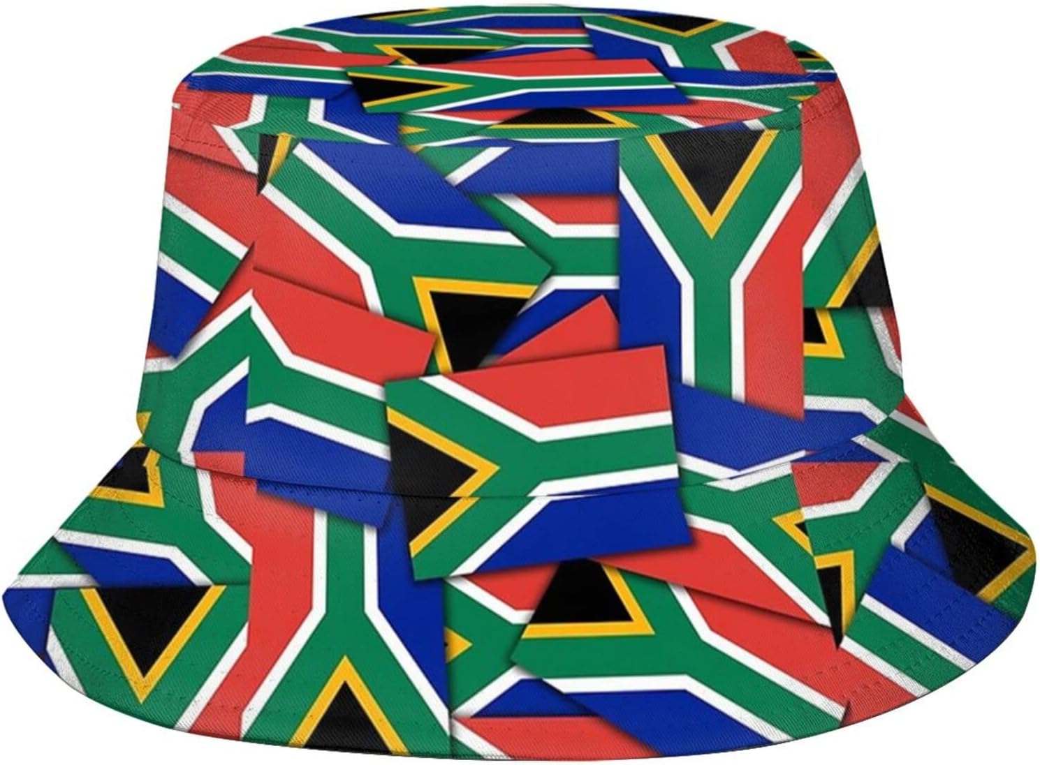 747 Men Women Bucket Hat South Africa Flag South African Summer Hat Durable Camping Caps Breathable Fisherman Hat for Fishing Teens Summer, M