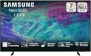 Samsung 55 Inch Neo QLED TV, QN1EF, 4K, Mini LED, NQ4 AI Gen2 Processor, 4K AI Upscaling, 144Hz, Gaming TV, QA55QN1EFAUXSA (2025 - KSA Version)