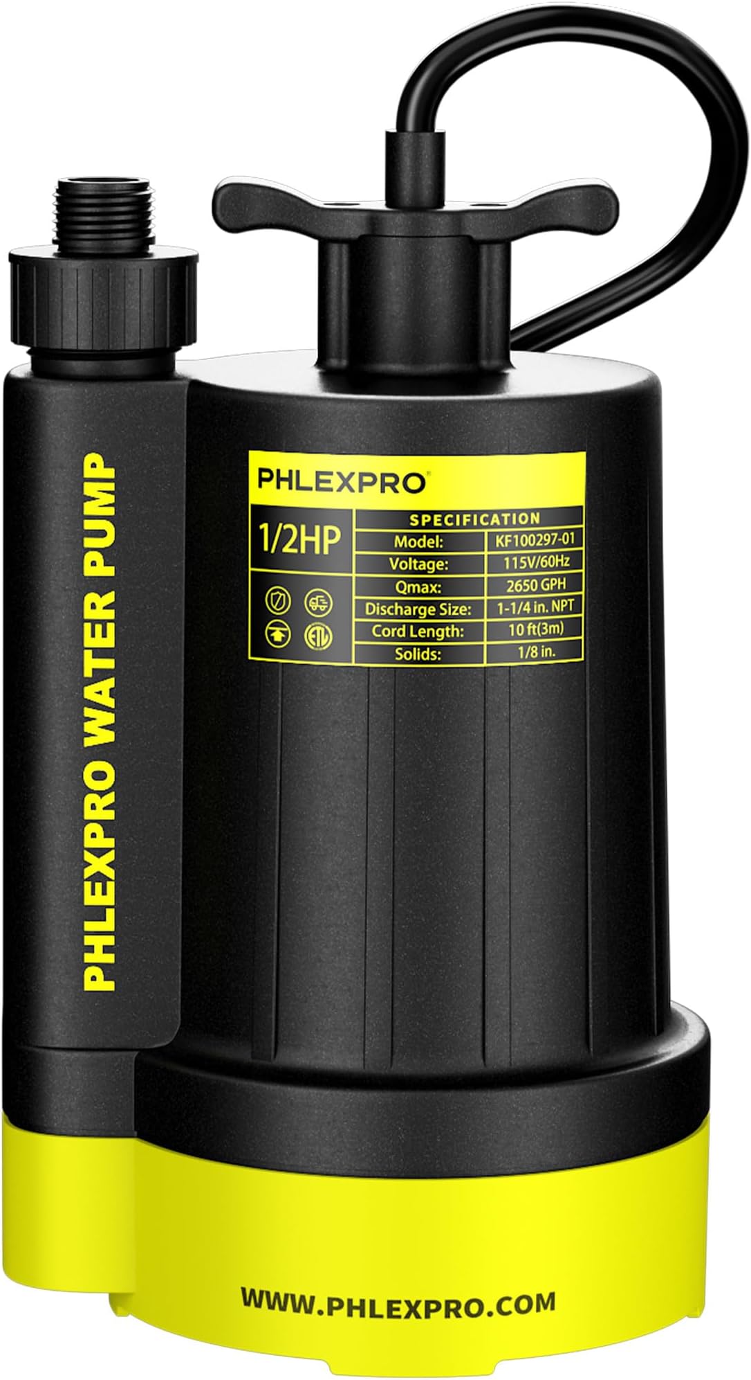 1/2 HP Submersible Water Pump 2900 GPH Portable Sump Pump For Pool ...