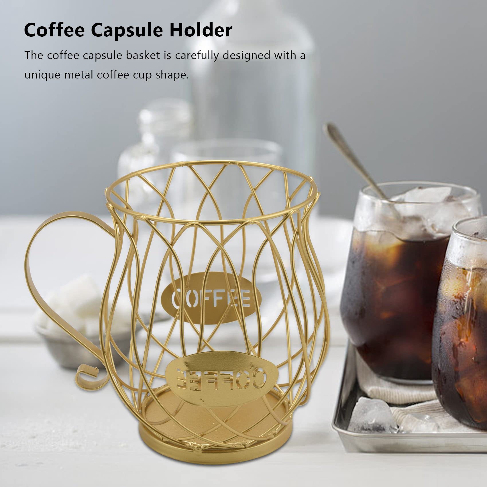 Cestello Porta Capsule caffè, Portaoggetti da Cucina da Appoggio per, Gusto