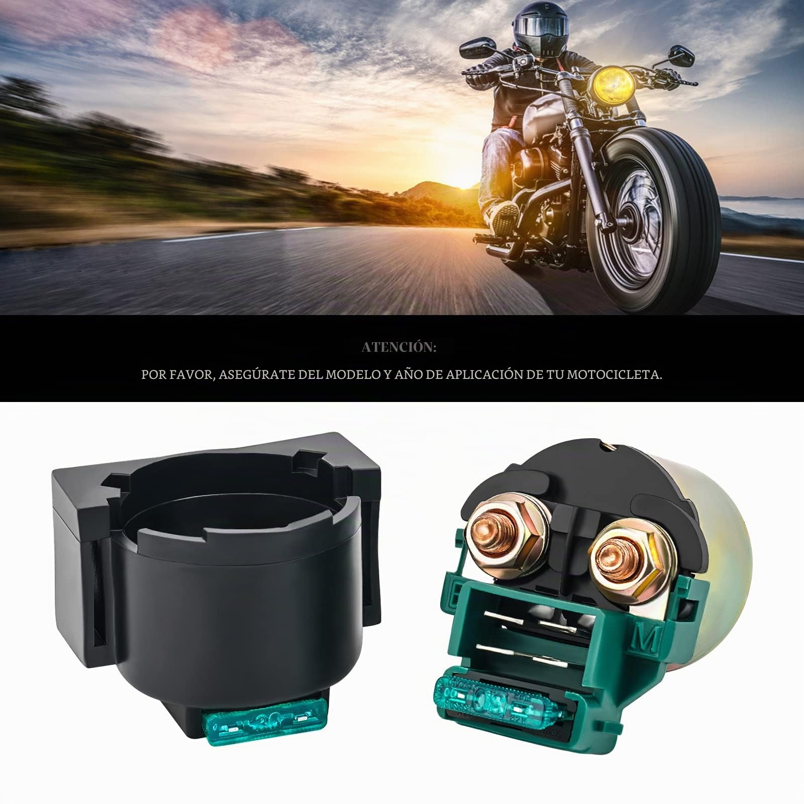 AHL- Motocicleta Solenoide Relé De Arranque para KAWASAKI EN500 VULCAN 500 1990-1996/KAWASAKI VN800 VULCAN 800 1996-2005/GS500 GS 500 1990-2009