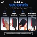 Carbex Lab Pickleball Edge Guard Tape – Carbon Red – 30mm Width for 16mm Paddle – 4-Pack PU Vinyl Strips – Durable Edge Wrap, Wrinkle-Free Shield, Court-Safe Accessory gallery image