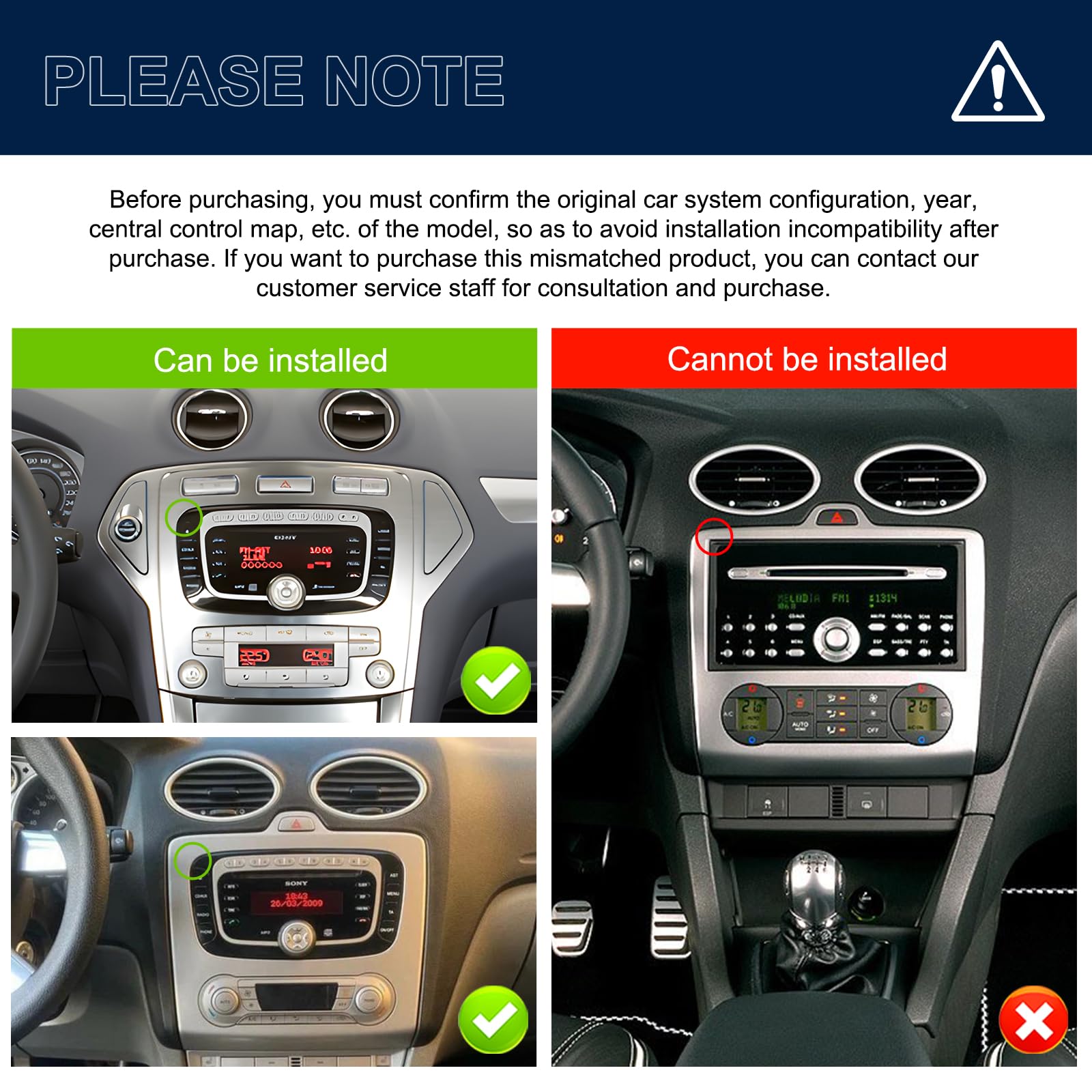2G + 64G do Ford Focus II S-Max Mondeo Galaxy Il C-Max Android radio samochodowe z systemem Android z bezprzewodowym Carplay Android Auto Navi GPS Mirror Link Bluetooth FM/RDS Radio WiFi USB + kamera