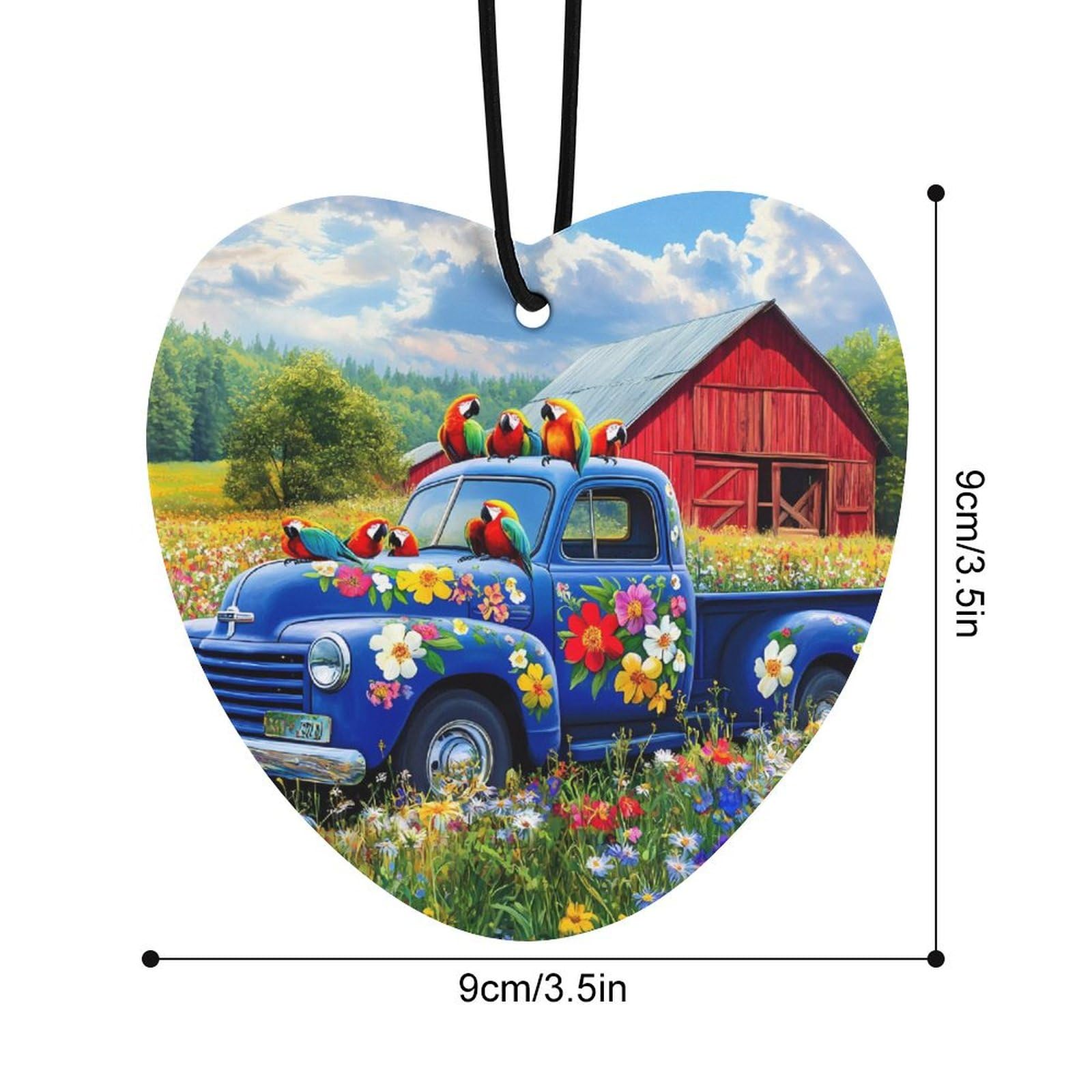Songbirds on The Farm Car Air Freshener Hanging Aromatherapy Tablets for Car Accessories Love form