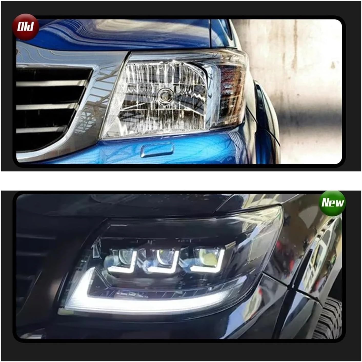 Compatible For Toyota Hilux Vigo Headlight 2012-2014 Modified DRL Dynamic Turn Signal Headlight Auto Accessories