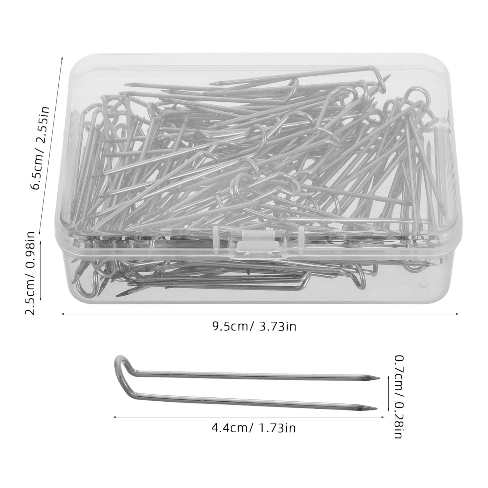 HOMSFOU Quilting 100 Pcs u Pins Fork Pins Quilting Sturdy Stainless Steel for Fabric Positioning