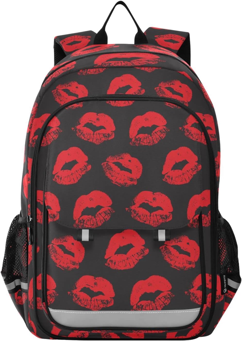 ALAZA Sexy Red Lips Kiss Prints Laptop Backpack Purse for Women Men Travel Bag Casual Daypack with Compartment & Multiple Pockets