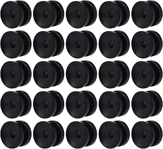 Donut Corner Post Electric Fence Insulators,Polywire Insulator for Electric Fence Farm Fence (Black, 20)