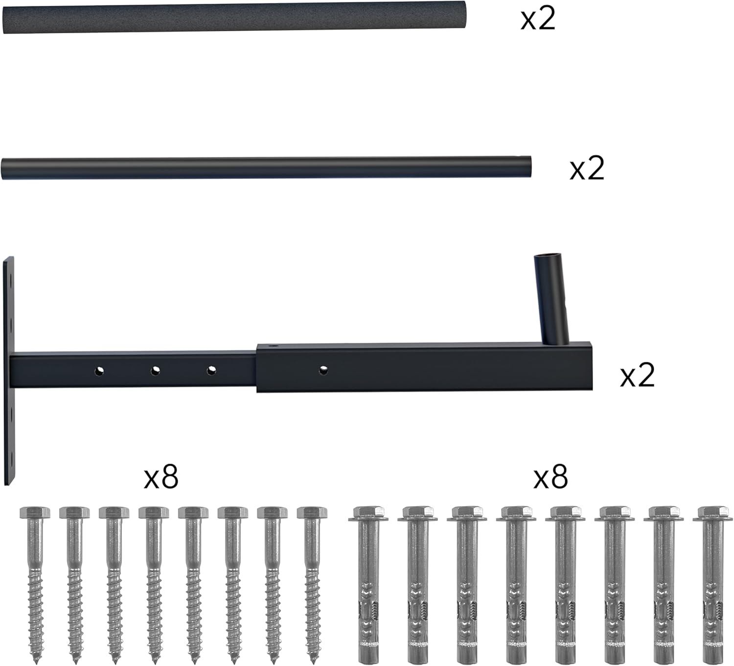 Adjustable Ladder Ceiling Rack, Kayak Overhead Garage Storage Rack, Garage Ceiling Storage for Kayak, Ladder, Surfboard, Snowboar Overhead Hanger, Holds 150 lbs, Black