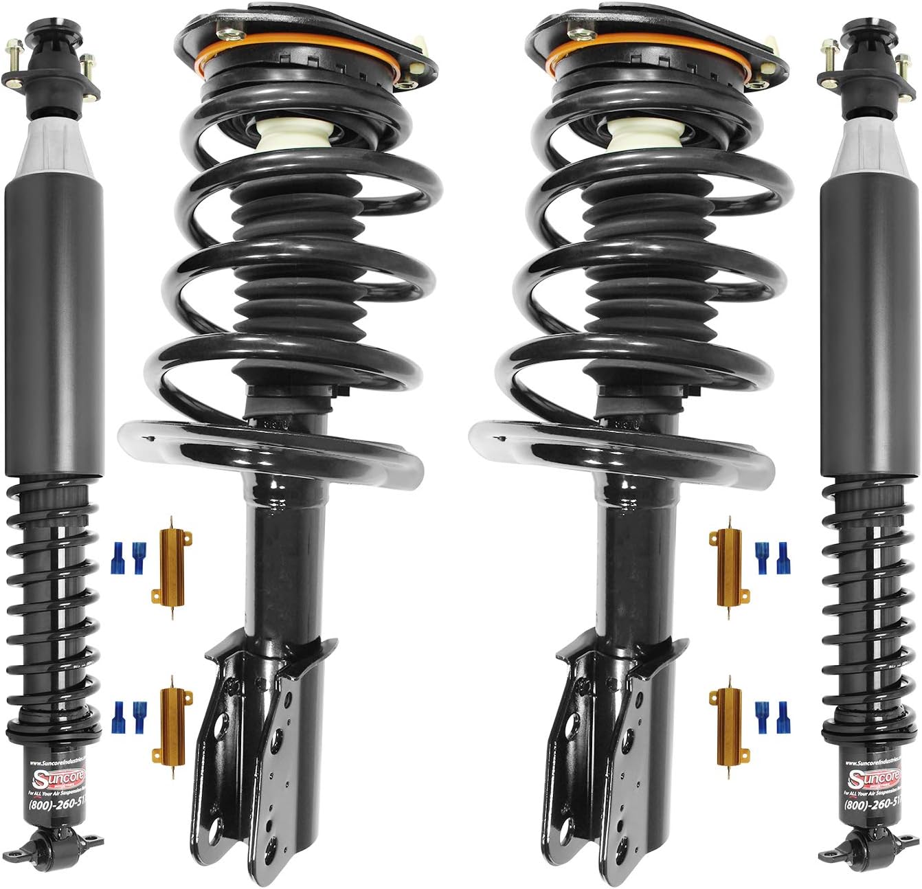 Front Struts, Rear CoilOver Shocks Electric to Passive Suspension Conversion Kit : Automotive