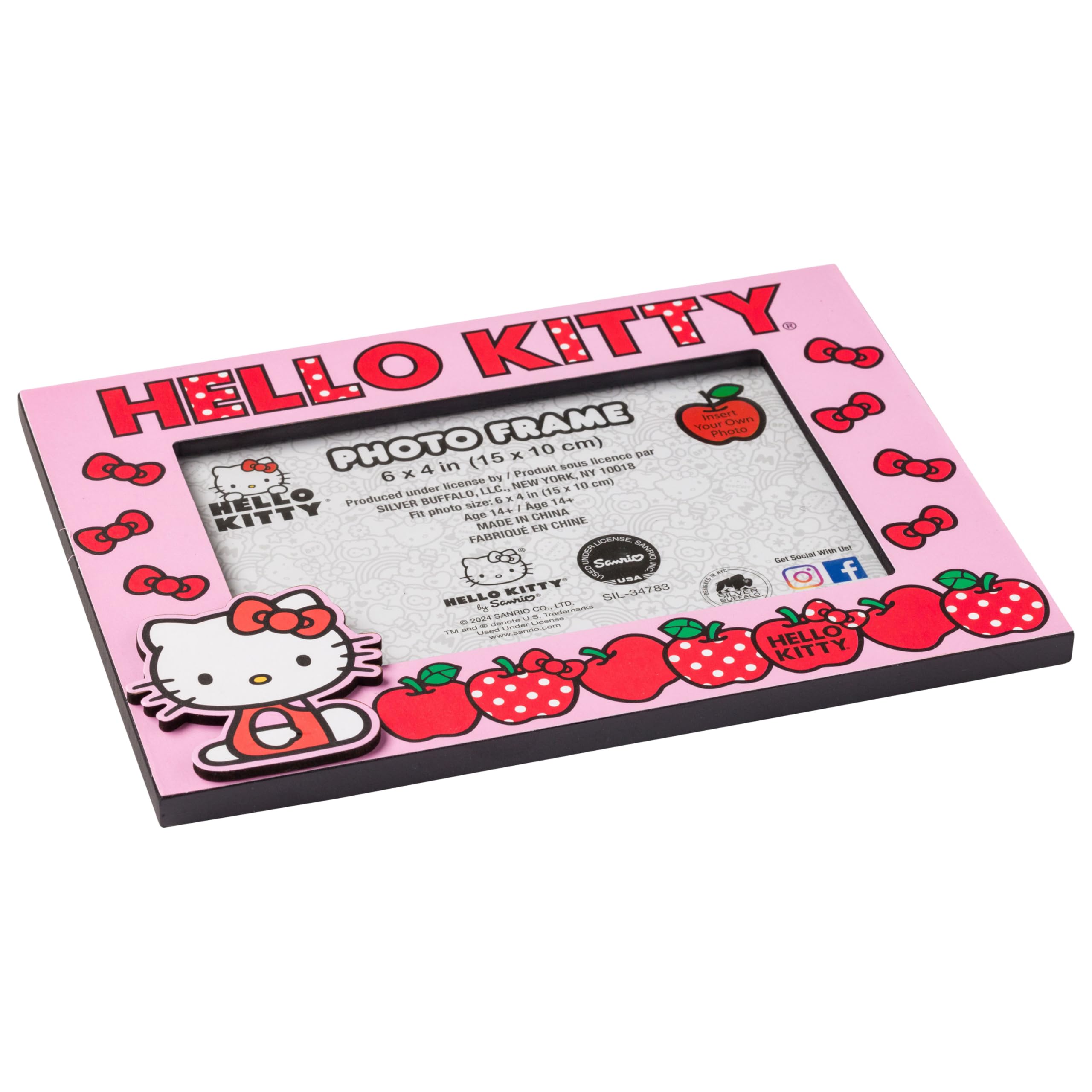 Amazon.com - Silver Buffalo Sanrio Hello Kitty Apples and Bows Amazon.com - Silver Buffalo Sanrio Hello Kitty Apples and Bows