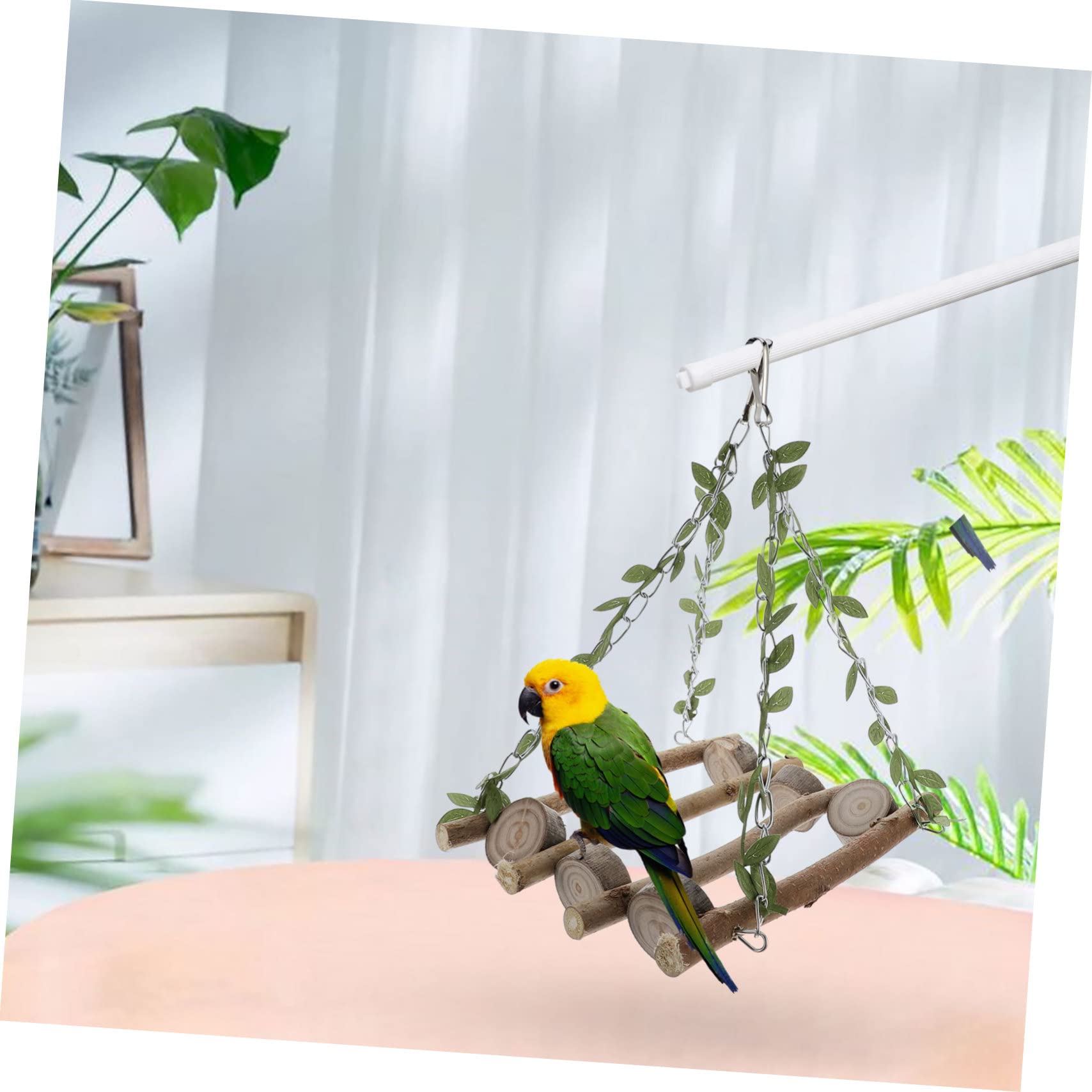 BESPORTBLE 3pezzi Corda Per Uccelli Giocattolo Per Pappagalli Con Scala e Amaca Accessorio Da Gioco Per Birdcage Sviluppa Attività Fisica e Divertimento Per Uccelli Domestici